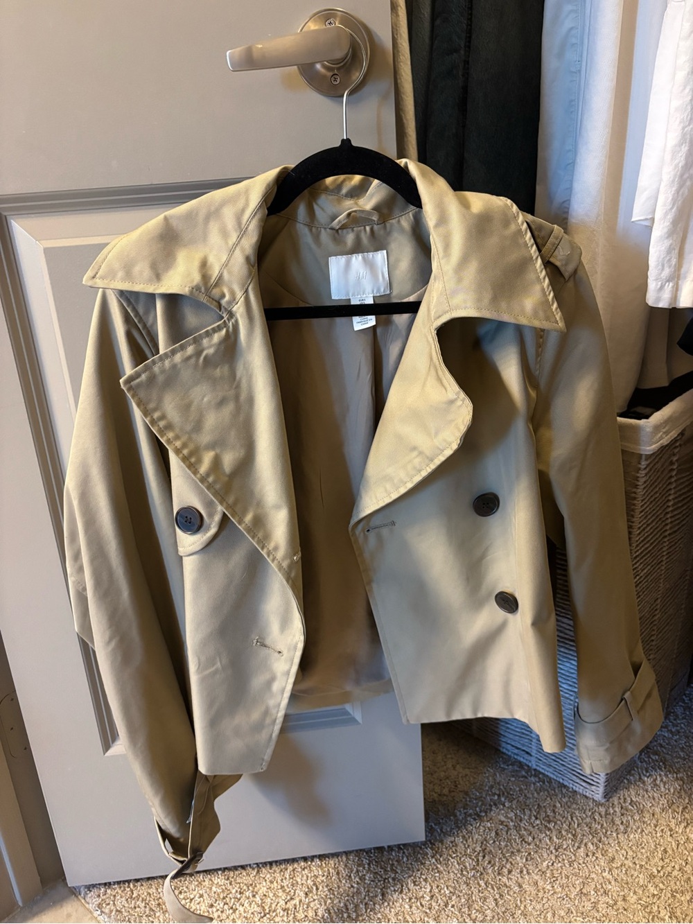 H&M Short Beige Trench Coat